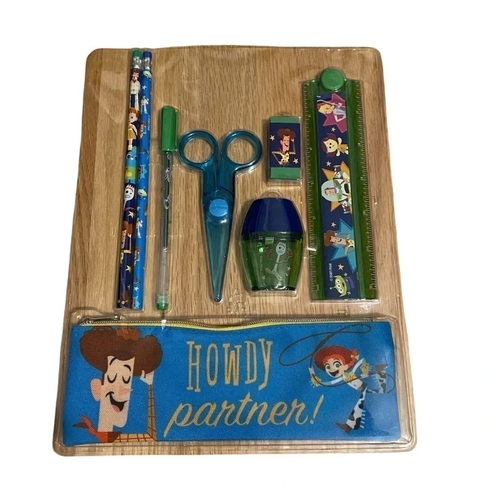 Disney Toy Story Stationary Set NEW Pencils Scissors Ruler School Supplies Woody